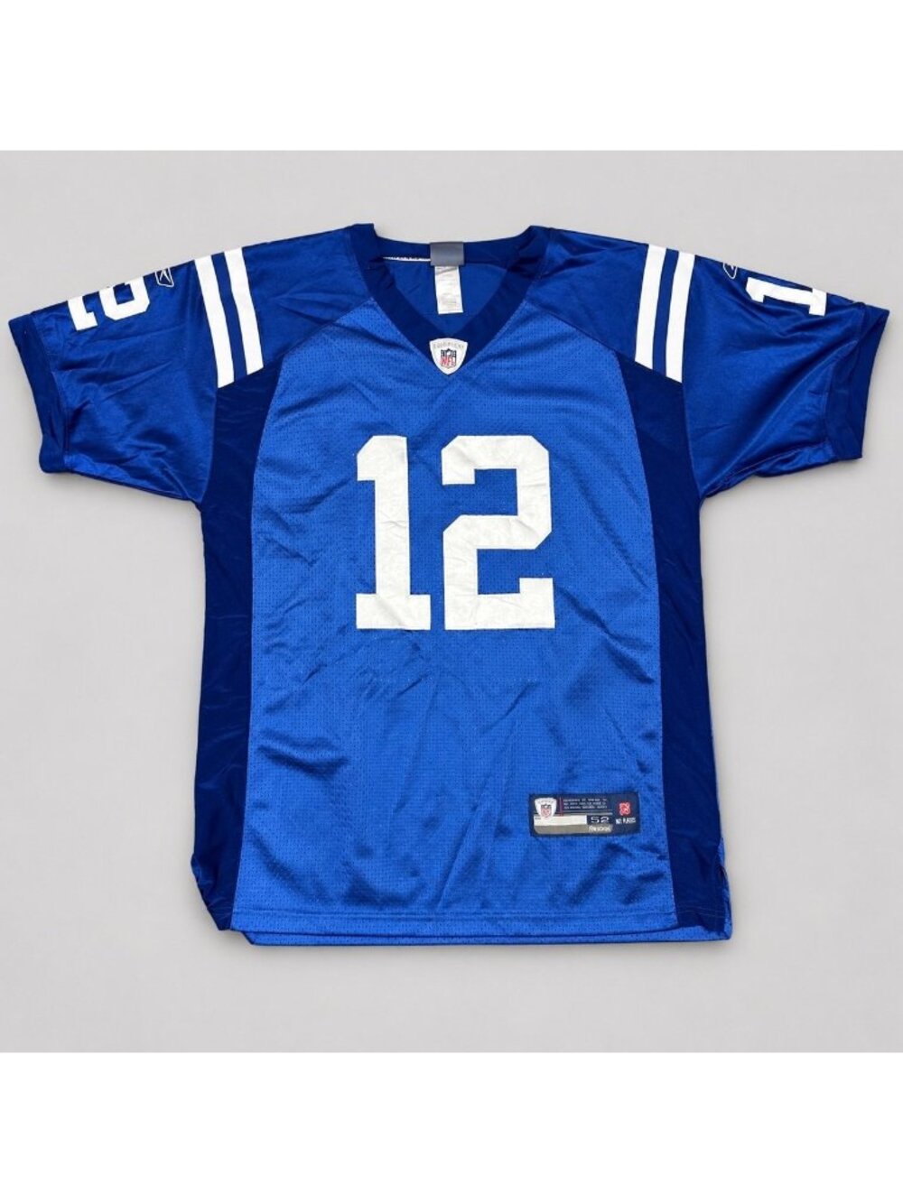 Indianapolis Colts Andrew Luck #12 Reebok NFL Onfield Jersey Men's Size 52 Blue